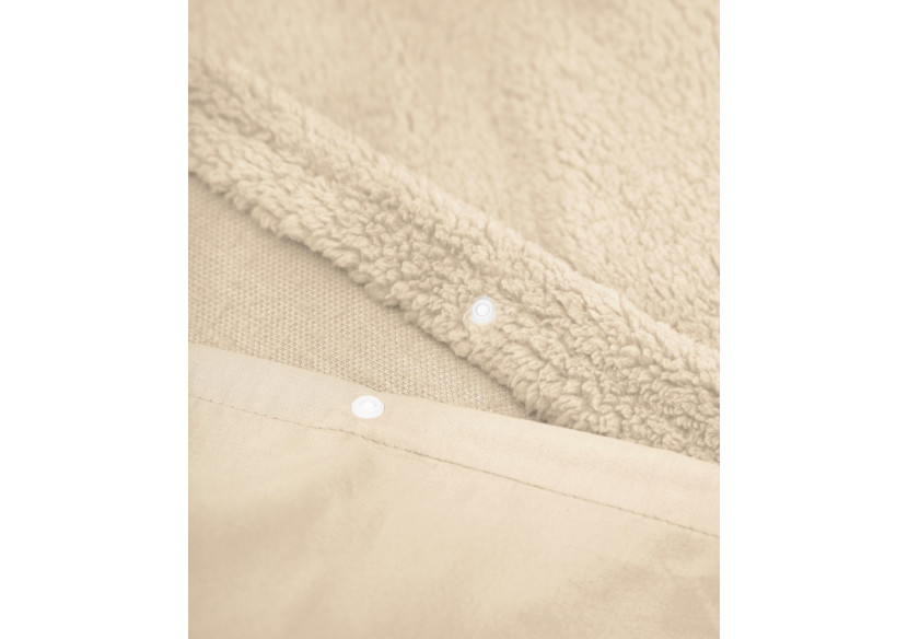 Housse de Couette Teddy Taupe - 240 x 220 cm, Tissu Doux et Chaleureux - 17016324 - Sleeptime