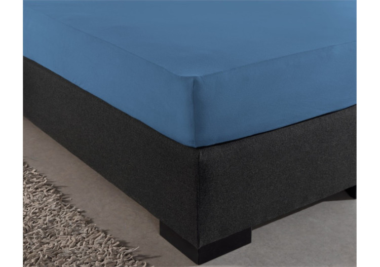 Housse de Matelas Dubbel Jersey - 220 g, Bleu 190/200 x 220/230 cm - Royal Textile