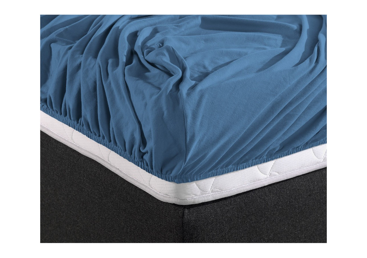 Housse de Matelas Dubbel Jersey - 220 g, Bleu 190/200 x 220/230 cm - Royal Textile