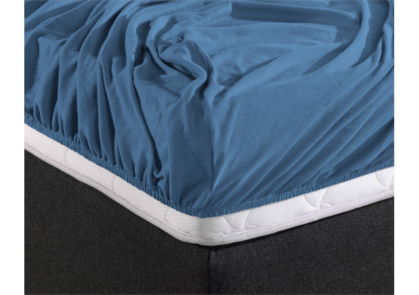 Housse de Matelas Dubbel Jersey - 220 g, Bleu 190/200 x 220/230 cm - Royal Textile