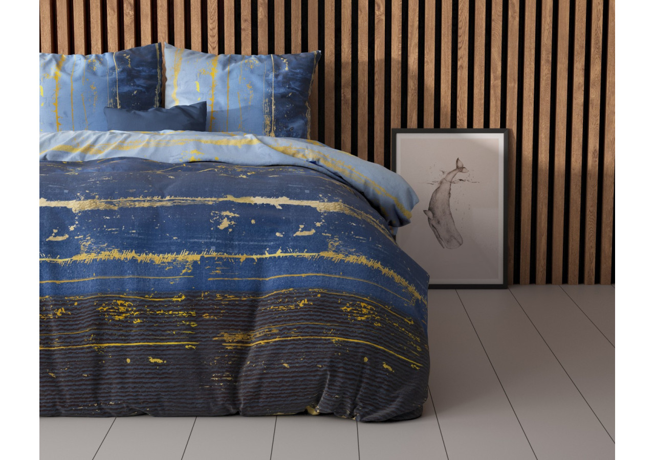 Housse de Couette Scratchy Blauw - 240 x 220 cm en Coton et Polyester - Scratchy Blauw 240 x 220 - Royal Textile