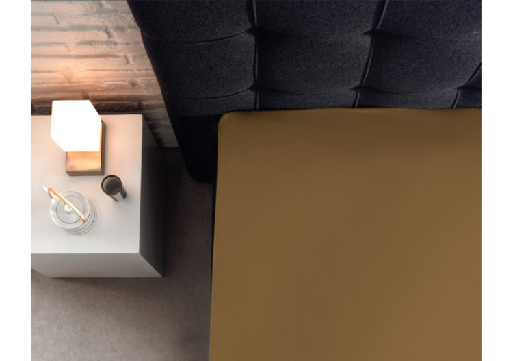 Housse de Matelas Splittopper Taupe - 160 x 220 cm en Percal de Coton - 12010409 - Royal Textile 2