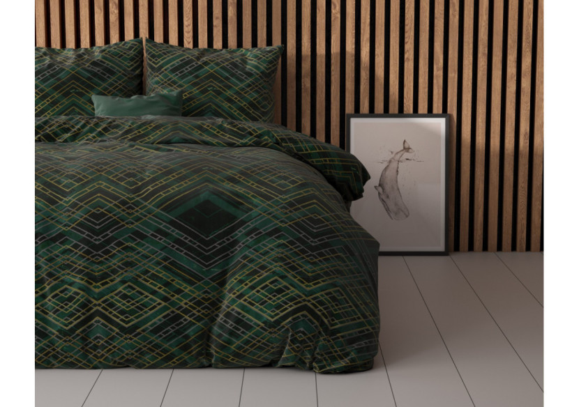 Housse de Couette Authentic Triangle Groen - 240 x 200/220cm - 15020466 - Royal Textile