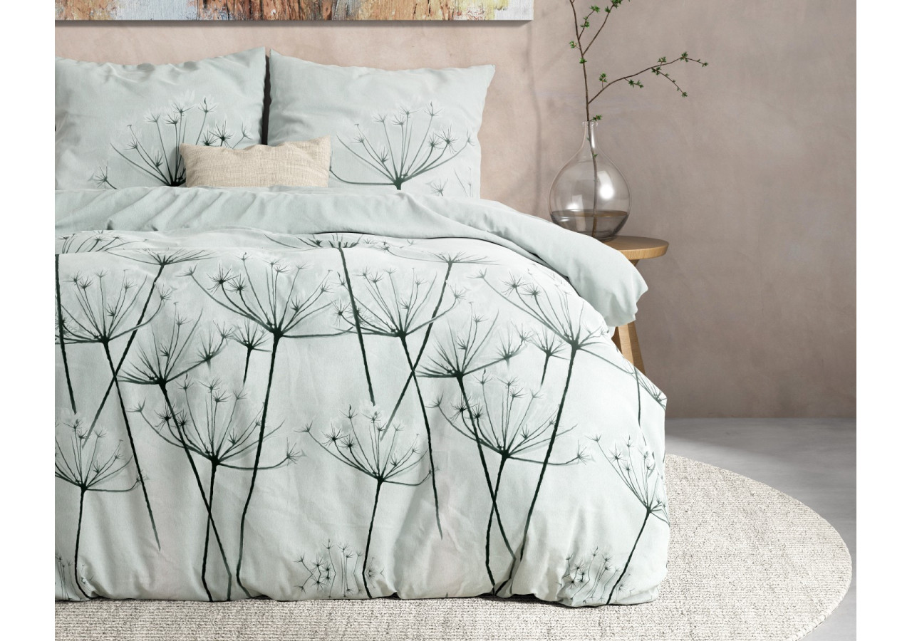 Housse de Couette Flanelle Jaelyn Grise - 140 x 220 cm - 14023961 - Dreamhouse