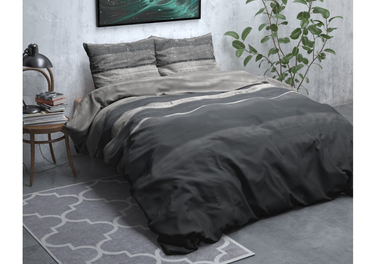 Housse de Couette Flanel Marcus - Gris 240 x 200/220 cm - Royal Textile