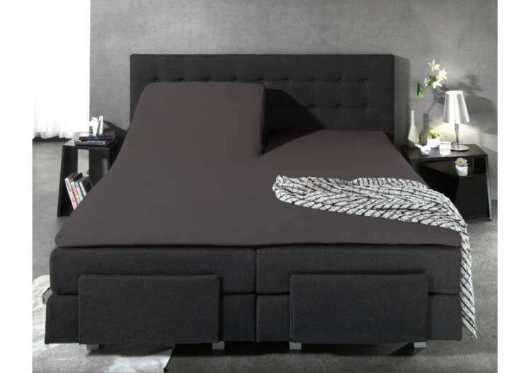 Housse de Matelas Splittopper en Percalkatoen - Antracite 140 x 200 - Royal Textile