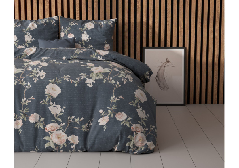 Parure de Lit Eloise 2 - Indigo 200 x 200/220 cm - Eloise 2 Indigo 200 x 200/220 - Royal Textile