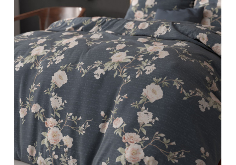 Parure de Lit Eloise 2 - Indigo 200 x 200/220 cm - Eloise 2 Indigo 200 x 200/220 - Royal Textile 2