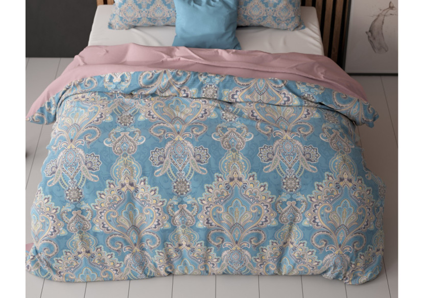 Housse de Couette Giselle Bleu - 240 x 200/220 cm, Impression Numérique - Giselle Blauw 240 x 200/220 - Royal Textile Housse de Couette Giselle Bleu - 240 x 200/220 cm, Impression Numérique - Giselle Blauw 240 x 200/220 - Royal Textile