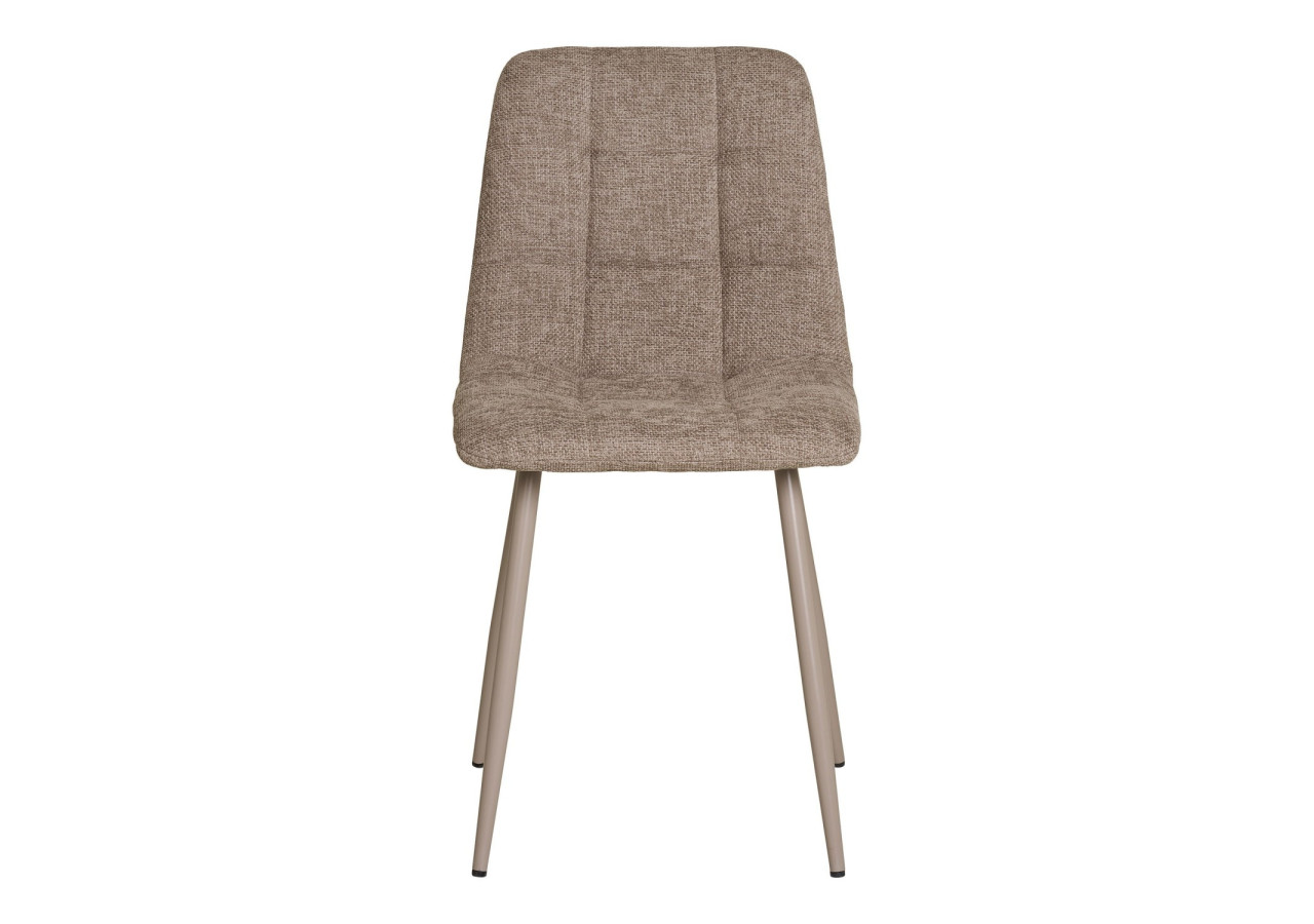 Chaise de salle à manger - Tissu gris avec pieds gris, HN1272 - 1001198 - House Nordic