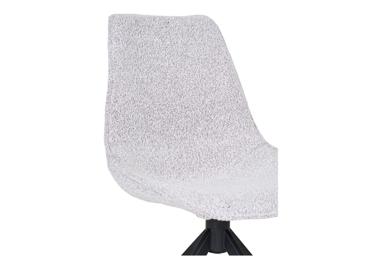 Chaise de salle à manger pivotante - Boucle sable et pieds noirs, HN1267 - 1001286 - House Nordic