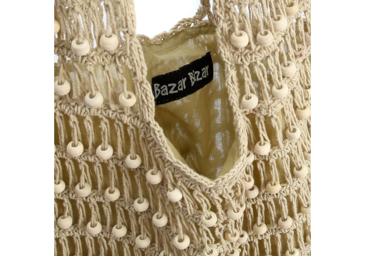 Sac de transport JOURNALIER - Crème et bois - BAJN080CrW - Bazar Bizar