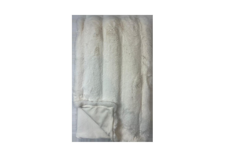 Plaid en Fausse Fourrure - Arctic Fox Ivory, 140 x 200 cm - 8721226200310 - Winterhome