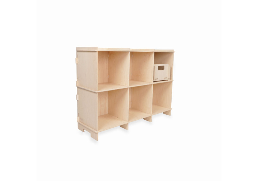 Buffet Easyclick Vienne - Naturel avec 6 grands compartiments - 60000062 - KidsDepot Buffet Easyclick Vienne - Naturel avec 6 grands compartiments - 60000062 - KidsDepot