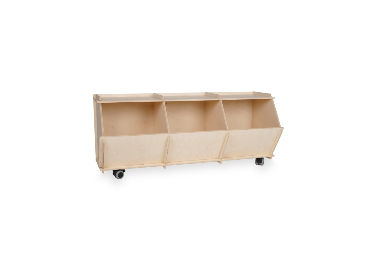 Boîte de rangement Easyclick Stockholm - Naturel sur roulettes - 60000059 - KidsDepot
