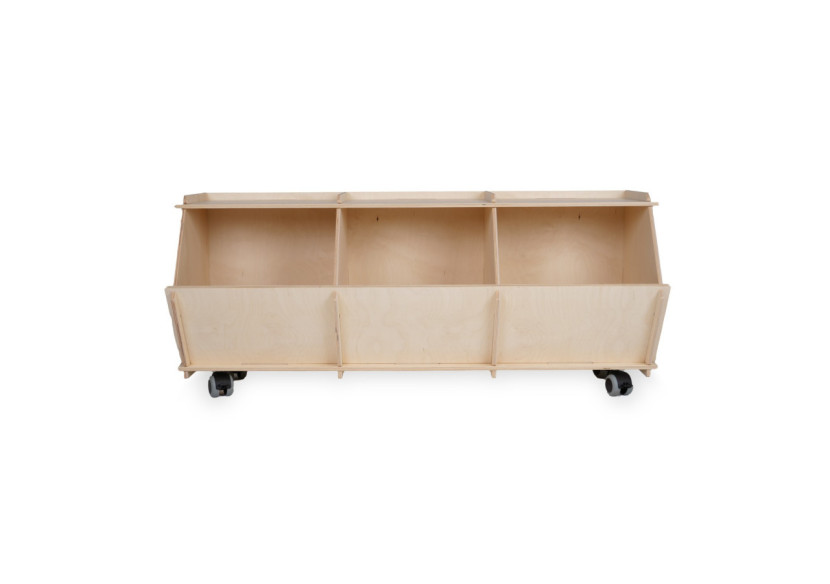 Boîte de rangement Easyclick Stockholm - Naturel sur roulettes - 60000059 - KidsDepot