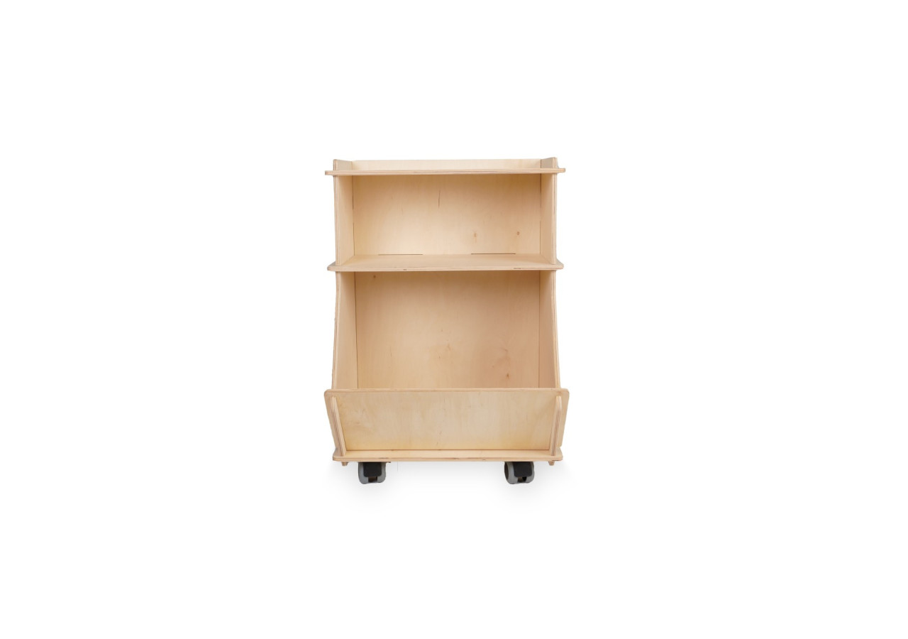 Bibliothèque Easyclick Kopenhagen - Naturel sur roulettes - 60000057 - KidsDepot
