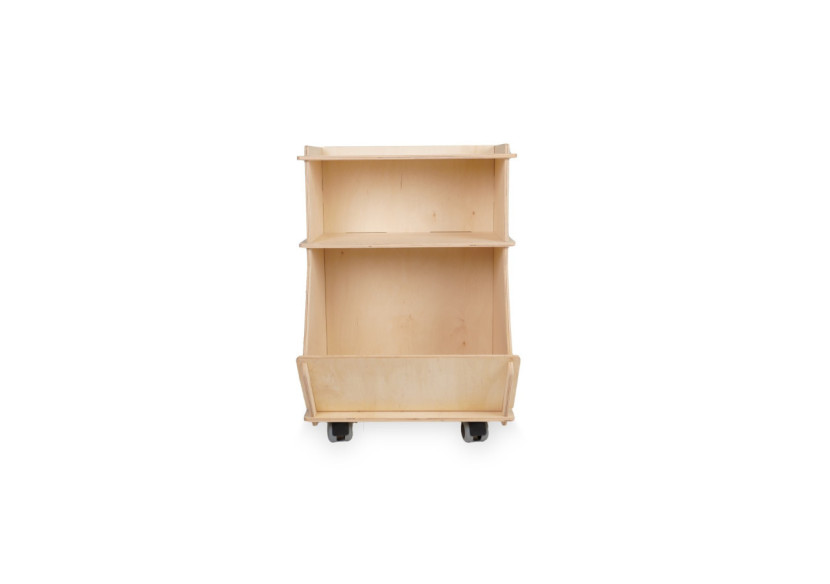 Bibliothèque Easyclick Kopenhagen - Naturel sur roulettes - 60000057 - KidsDepot Bibliothèque Easyclick Kopenhagen - Naturel sur roulettes - 60000057 - KidsDepot