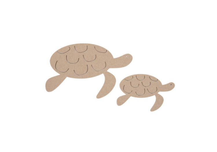 Décoration murale Schildpad Jonathan - Set de 2 tortues Camel - 60000053 - KidsDepot
