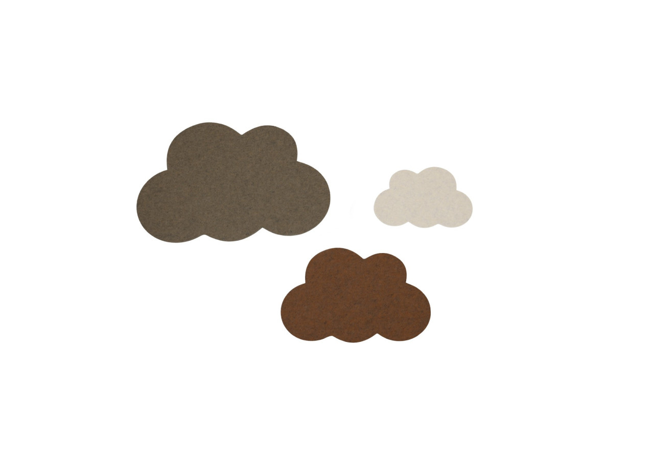 Set de 3 Nuages Beau - Décoration murale en PET - 60000049 - KidsDepot