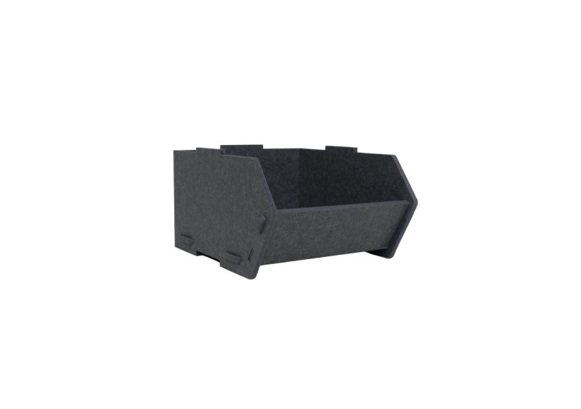 Boîte de rangement Mason Dark Grey - Organisateur empilable en PETpanel - 60000032 - KidsDepot