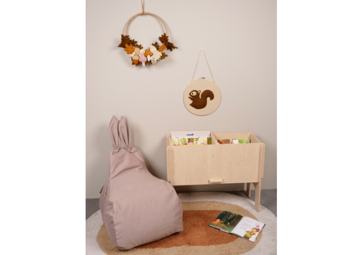 Pouf Judy - En taupe avec poches de rangement - 60000006 - KidsDepot 2