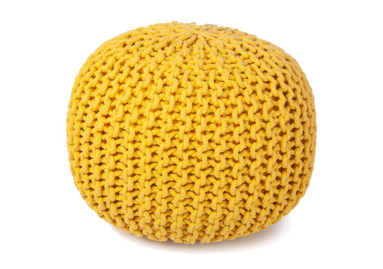 Pouf BUNDY JAUNE - Style ludique 40x32cm - 50311447 - KidsDepot