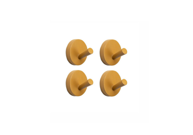 Crochets muraux Xion - Set de 4 pièces en bois caramel - 46000822 - KidsDepot