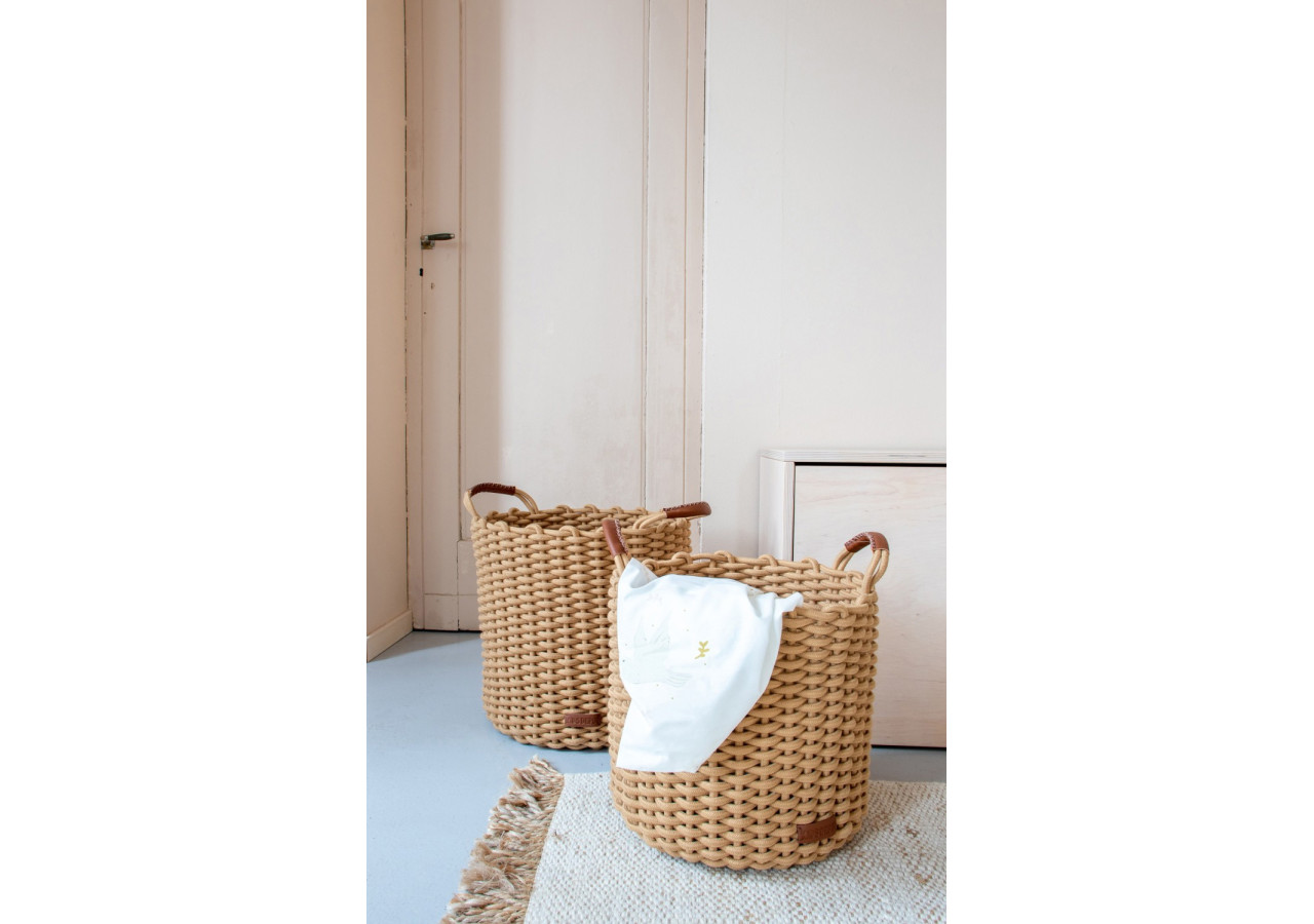 Panier Korbo L - Set de 2 paniers oker - 46000433 - KidsDepot