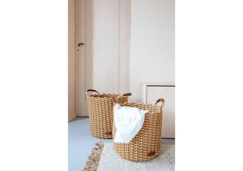 Panier Korbo L - Set de 2 paniers oker - 46000433 - KidsDepot Panier Korbo L - Set de 2 paniers oker - 46000433 - KidsDepot