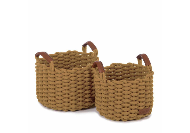 Panier Korbo M - Set de 2 paniers oker - 46000432 - KidsDepot