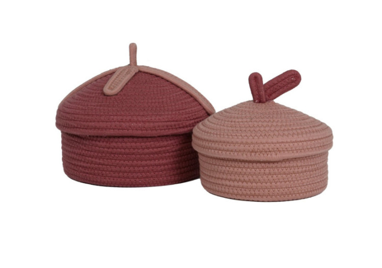 Set de paniers Bowie - Rose pour un rangement adorable - 46000370 - KidsDepot