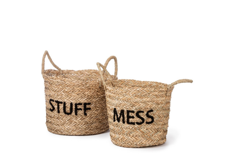 Set de 2 paniers Messy & Stuff - Noir pour un rangement stylé - 46000337 - KidsDepot