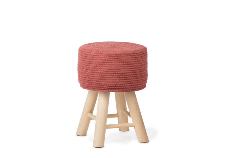 Tabouret Iggy - Koraalrood, pratique et décoratif - 46000328 - KidsDepot