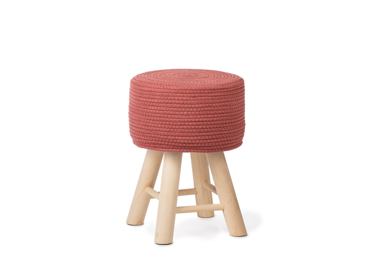 Tabouret Iggy - Koraalrood, pratique et décoratif - 46000328 - KidsDepot
