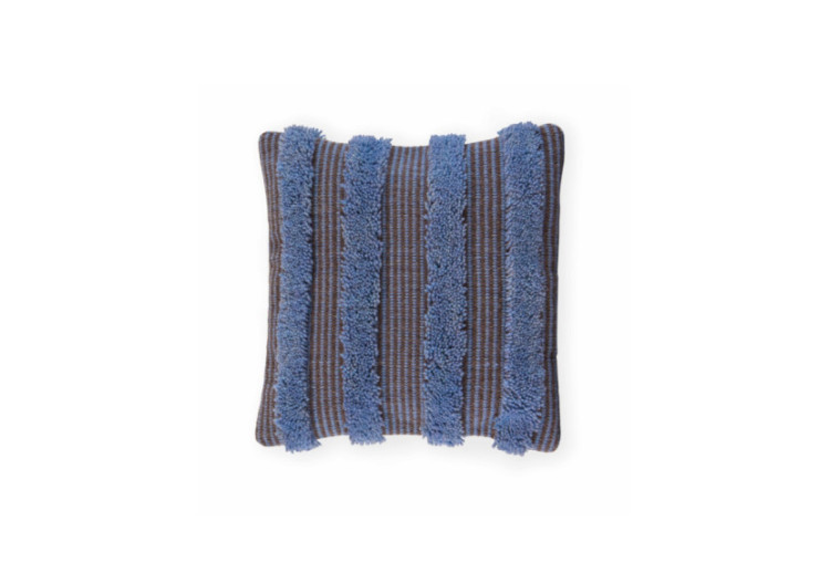 Coussin LULU - Design abstrait bleu et gris 40x40cm - 20030466 - KidsDepot