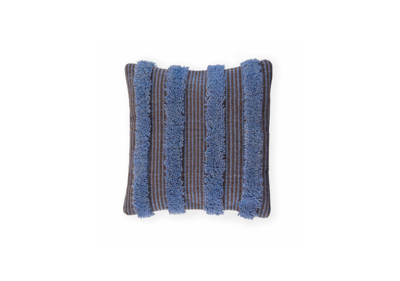 Coussin LULU - Design abstrait bleu et gris 40x40cm - 20030466 - KidsDepot
