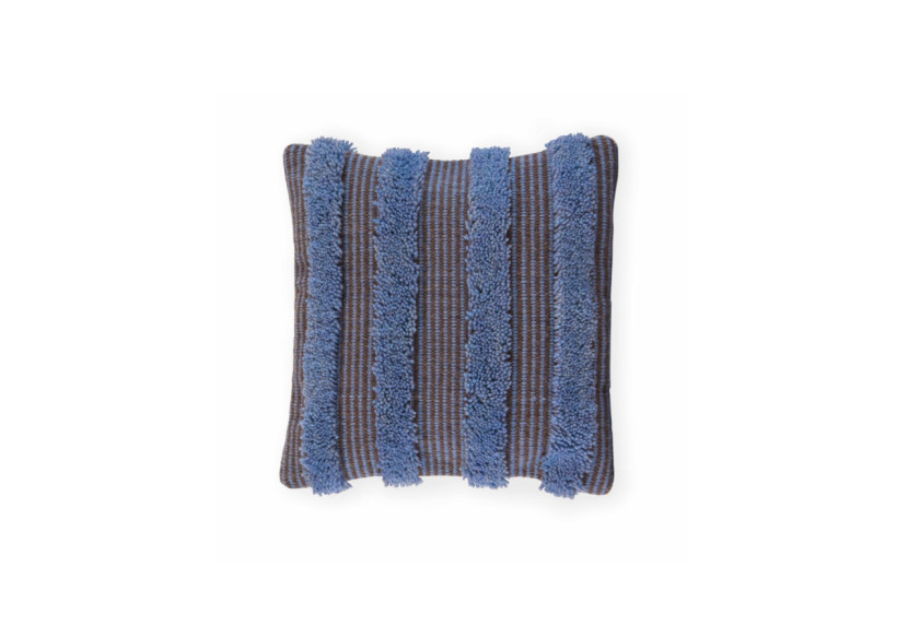 Coussin LULU - Design abstrait bleu et gris 40x40cm - 20030466 - KidsDepot