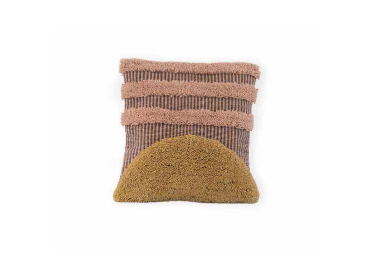 Coussin LIA - Coussin jaune et rose 40x40cm - 20030465 - KidsDepot