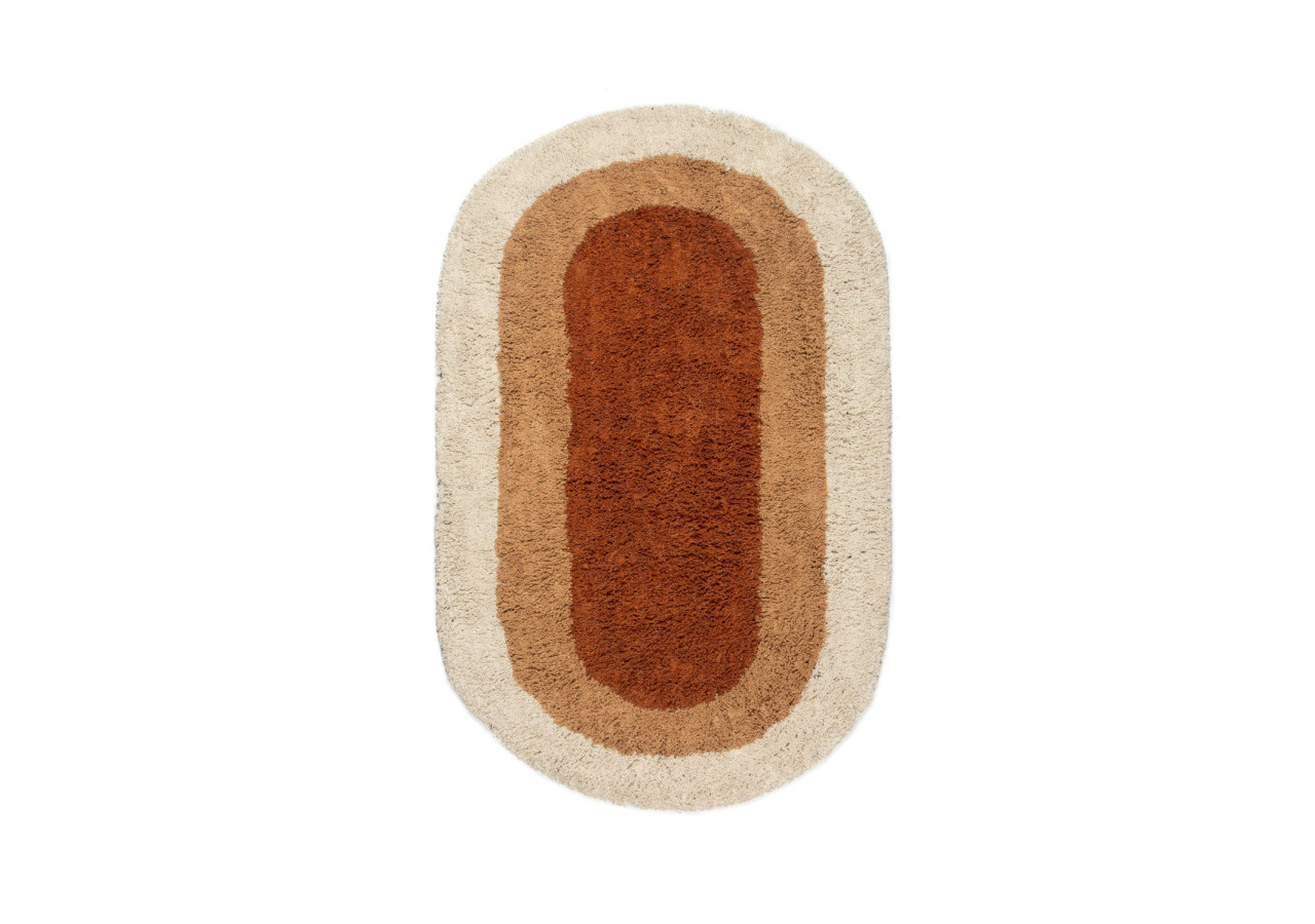 Tapis OTIS - Ovale 80x125 cm, en coton gris - 20030425 - KidsDepot