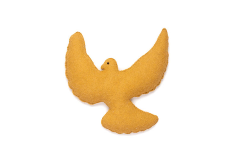 Oiseau en feutre Kikki - Couleur ocre - 20011211 - KidsDepot