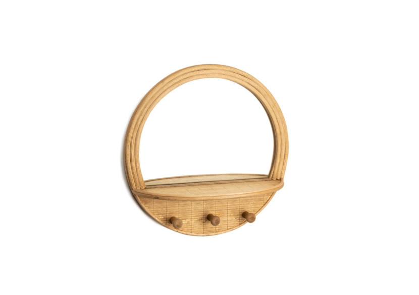 Étagère murale ronde en rotin - Maja, design unique - 20010689 - KidsDepot