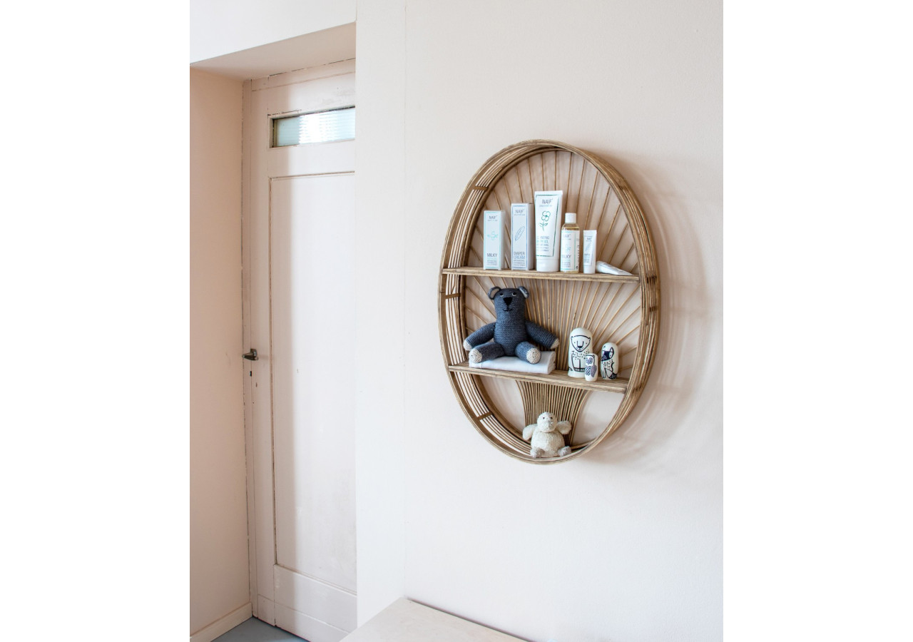 Messa - Étagère murale en rotin élégante - 20010684 - KidsDepot