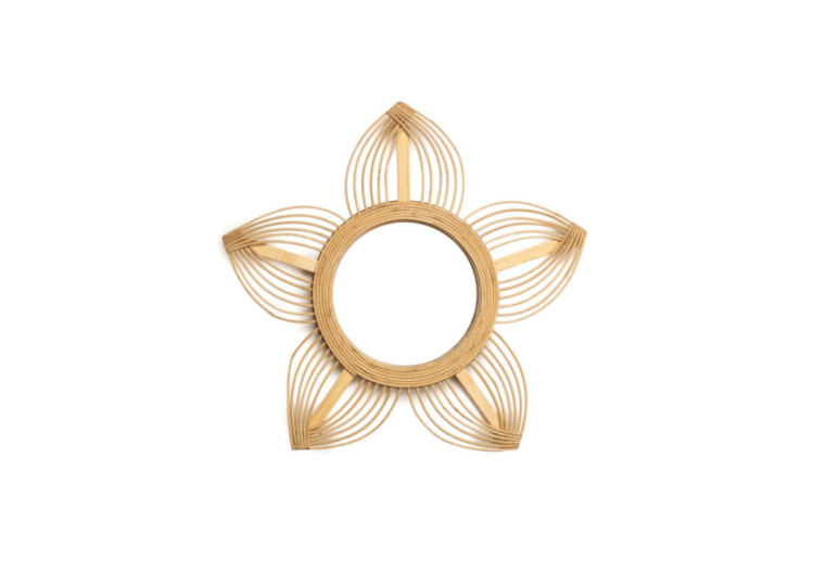 Mila - Miroir mural en rotin au design raffiné - 20010679 - KidsDepot