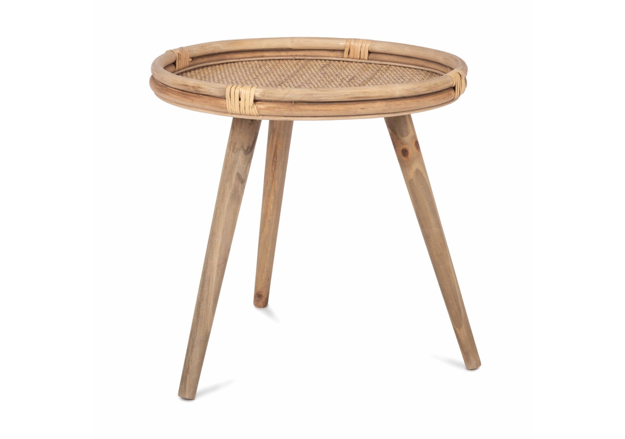 Mylla - Table de chevet en rotin pratique - 20010675 - KidsDepot
