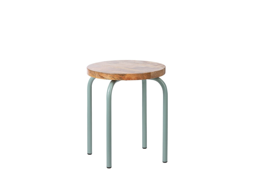 Tabouret Circle - Vert Océan, Set de 2, en Bois de Mangue - 20010331 - KidsDepot Tabouret Circle - Vert Océan, Set de 2, en Bois de Mangue - 20010331 - KidsDepot