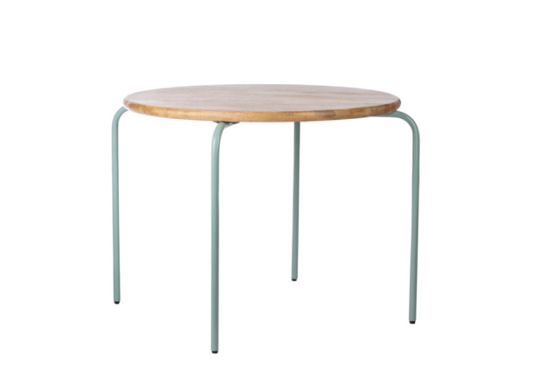 Table Circle - Vert Océan, en Bois de Mangue et Métal - 20010321 - KidsDepot