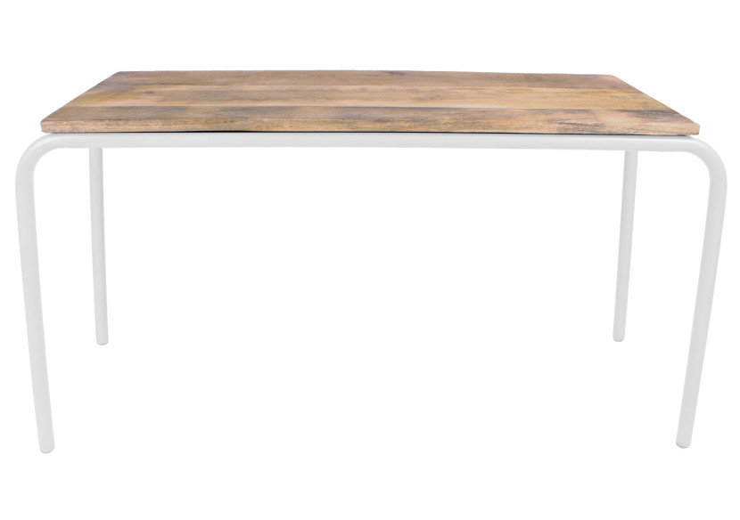 Table Originale Hêtre-Métal - Design robuste avec plateau en bois de mangue - 20010315 - KidsDepot Table Originale Hêtre-Métal - Design robuste avec plateau en bois de mangue - 20010315 - KidsDepot