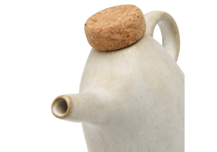 Bouteille à huile d'olive N������78 - Céramique blanche - Élégance et praticité - POCE078W - Bazar Bizar 2