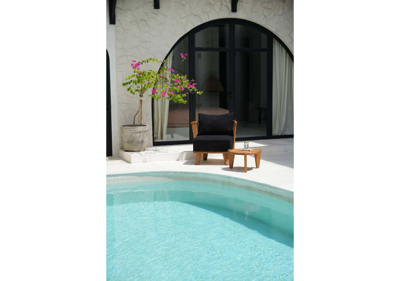 Fauteuil Malawi - Noir Naturel en Teck Recyclé - JASE001NBlack - Bazar Bizar